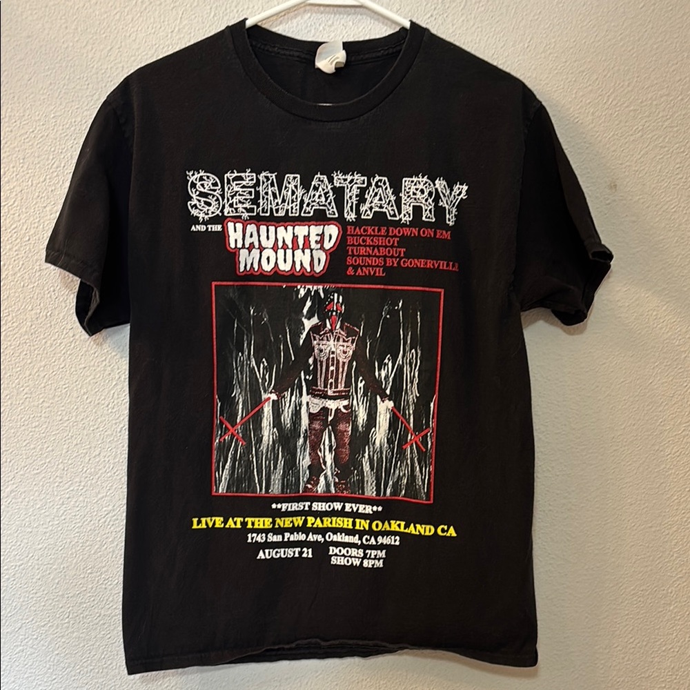 Rare! Sematary Black Graphic T-Shirt from canceled show size medium